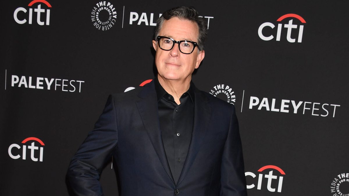 HOLLYWOOD, CALIFORNIA - APRIL 21: Stephen Colbert attends The Late Show With Stephen Colbert during PaleyFest LA 2024