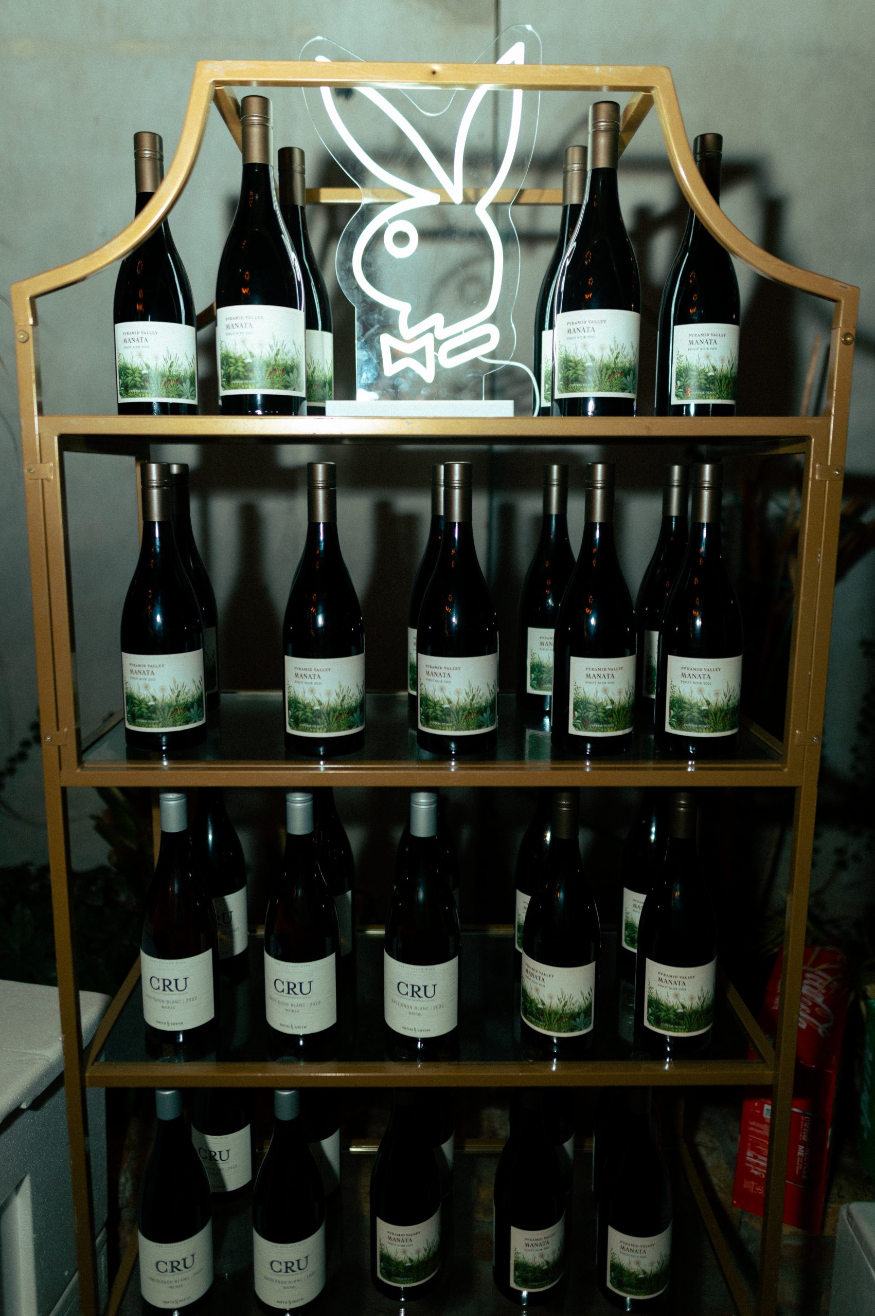 The PLAYBOY Big Game Party wine selection, sponsored by Pyramid Valley Vineyards