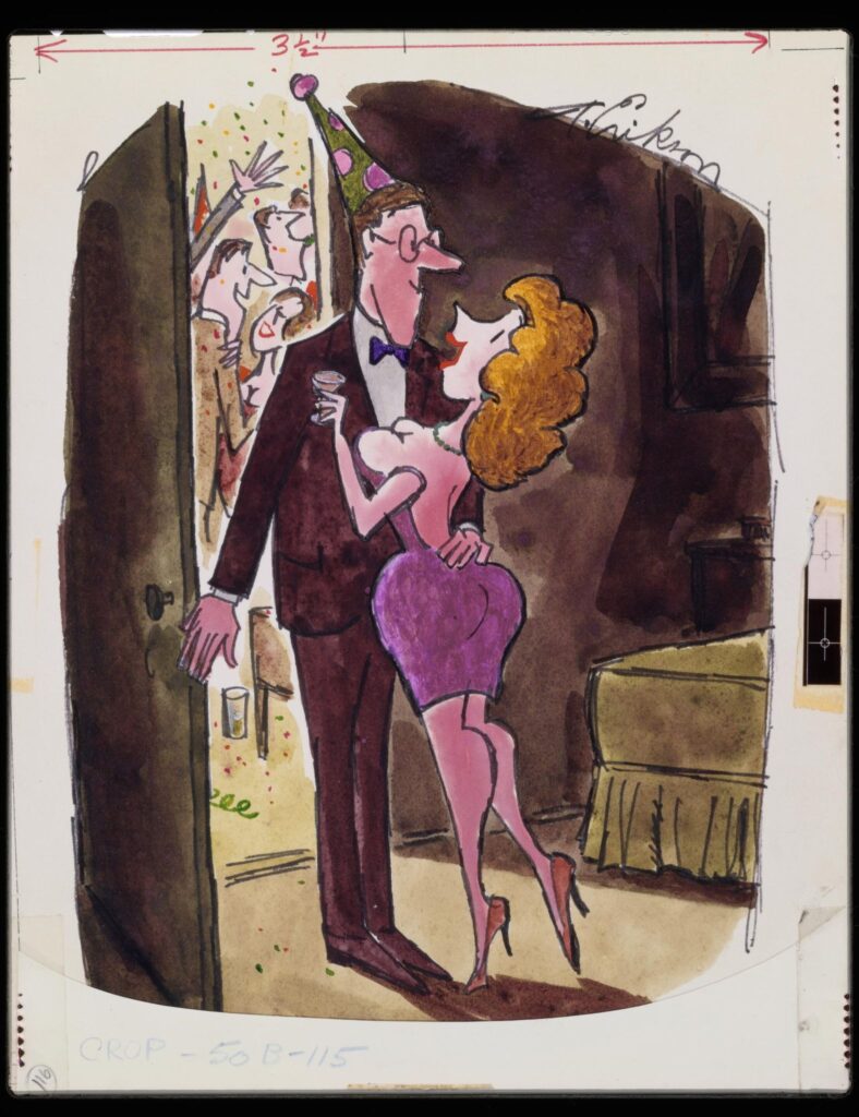 Caption reads: &ldquo;Do you have any immediate objectives for 1966?&rdquo; Alden Erikson, January 1966 issue.